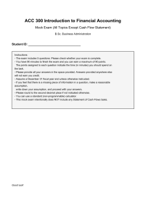 ACC 300 Financial Accounting Mock Exam