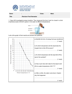 Science Revision Worksheet: Energy Transfers & Graphs