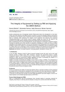 RBI and OBRA Method for Equipment Integrity
