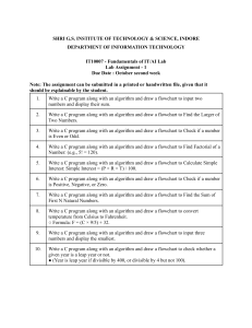 C Programming Lab Assignment 1