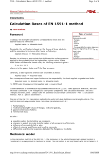 Calculation Bases of EN 1591-1 Method