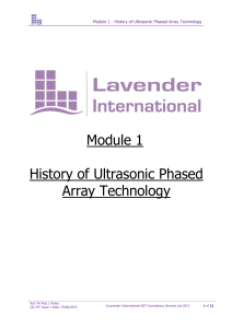 History of Ultrasonic Phased Array Technology Module