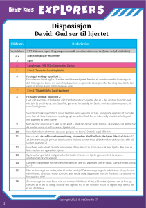 Disposisjon: David - Gud ser til hjertet
