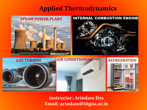 Applied Thermodynamics Course Syllabus