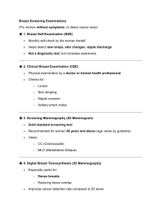 Breast Screening Examinations: Types & Uses