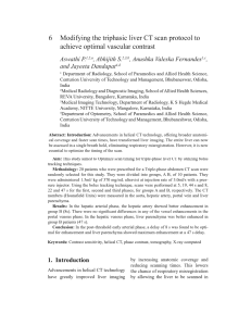 Optimizing Liver CT Scan Protocol for Vascular Contrast