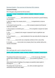 Business English Exercises: Corporate Strategy & Startups
