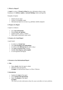 How to Write a Report: A Guide for Students