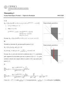 Solu&ccedil;&otilde;es de Exame Final de Matem&aacute;tica I