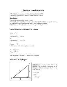 R&eacute;vision math&eacute;matique: formules et exercices