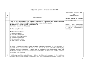 ZNO 2009 Deutsch-Test: Lese- und Schreibaufgaben