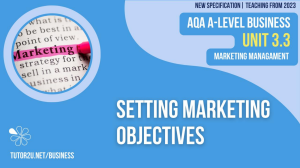 Setting Marketing Objectives | AQA A-Level Business