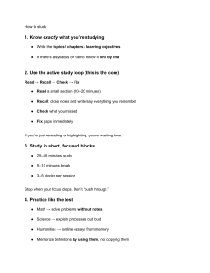 How to Study: Effective Learning Strategies