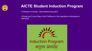 AICTE Student Induction Program: Holistic Education for NEP2020