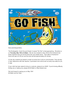 Go Fish Musical: Kindergarten & Grade 3 Show Details