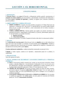 Lecci&oacute;n 1: El Derecho Penal - Conceptos Fundamentales