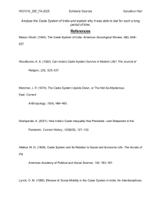 Scholarly Sources on India's Caste System