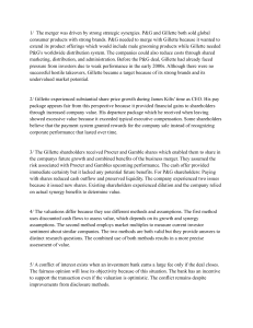 P&G Gillette Merger Case Study Analysis
