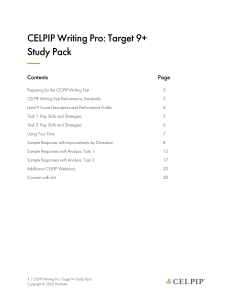 CELPIP Writing Pro: Target 9+ Study Pack
