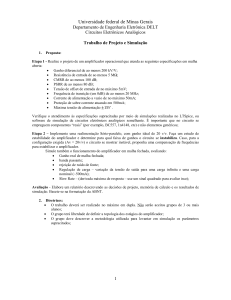 Projeto Amplificador Operacional UFMG