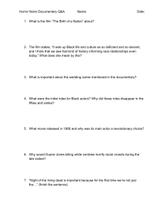 Horror Noire Documentary Q&A Worksheet