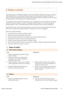 Cambridge IGCSE Chemistry 0620 Syllabus 2026-2028