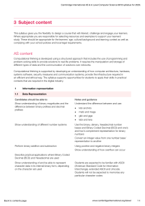 Cambridge International AS & A Level Computer Science 9618 Syllabus 2026