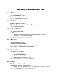 Chemistry Presentation Guide for Students
