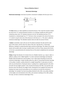 Mechanical Advantage in Theory of Machines Notes