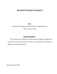 An&aacute;lise do amadurecimento de Eug&ecirc;nio em Olhai os L&iacute;rios do Campo