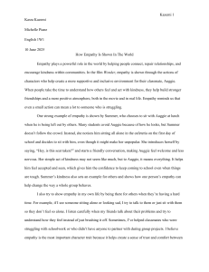 How Empathy Is Shown In The World Essay