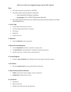 How to Write an Engineering Lab Report