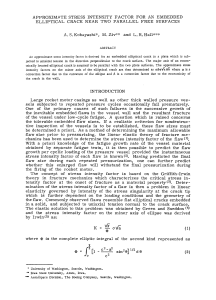 Approximate Stress Intensity Factor for Embedded Elliptical Crack
