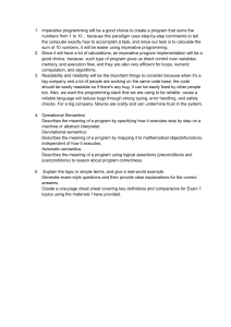 Programming Paradigms & Semantics Study Guide