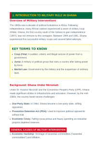 Introduction to Military Rule in Ghana: Overview & Causes