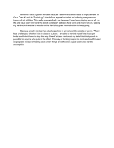 Growth Mindset Reflection Essay