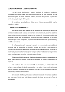 Clasificaci&oacute;n de los Inventarios