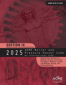 ASME BPVC.IX-2025 Section IX: Welding, Brazing, Fusing Qualifications