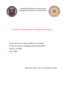 Resumen de estrategias de persuasi&oacute;n - Actividad 2.2 UANL