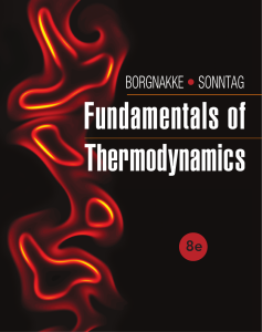 Fundamentals of Thermodynamics 8th Edition Textbook