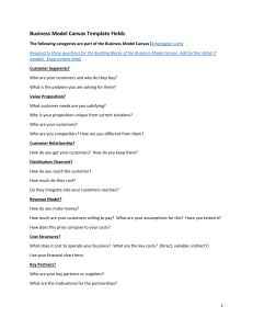 Business Model Canvas Template Fields