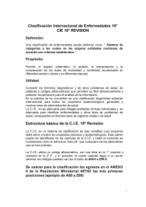 Clasificaci&oacute;n Internacional de Enfermedades 10 (CIE-10) - Revisi&oacute;n