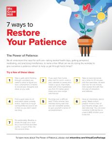 7 Ways to Restore Your Patience