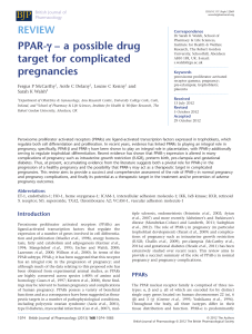 PPAR-&gamma; as a Drug Target for Complicated Pregnancies Review