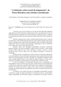 Resenha: "A distin&ccedil;&atilde;o" de Pierre Bourdieu