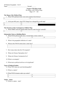 AP Human Geography Unit 4 Chapter 9 Reading Guide