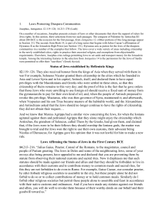 Laws Protecting Jewish Diaspora Communities: Josephus Excerpts