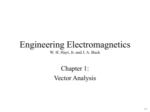 Engineering Electromagnetics: Vector Analysis Chapter 1
