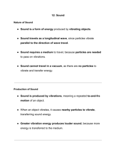 12: Sound - Nature, Production, and Properties of Sound Waves