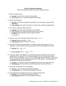 Scientific Writing Rules for Lab Reports